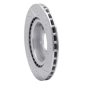 Land Rover Discovery Brake Rotor (1) - Rear Left - R1 Concepts - Drilled & Slotted - Silver - `18-`20